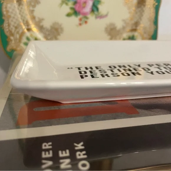 Pottery Barn Catchall Tray – Inspirational Quote by Ralph Waldo Emerson New - Picture 4 of 7